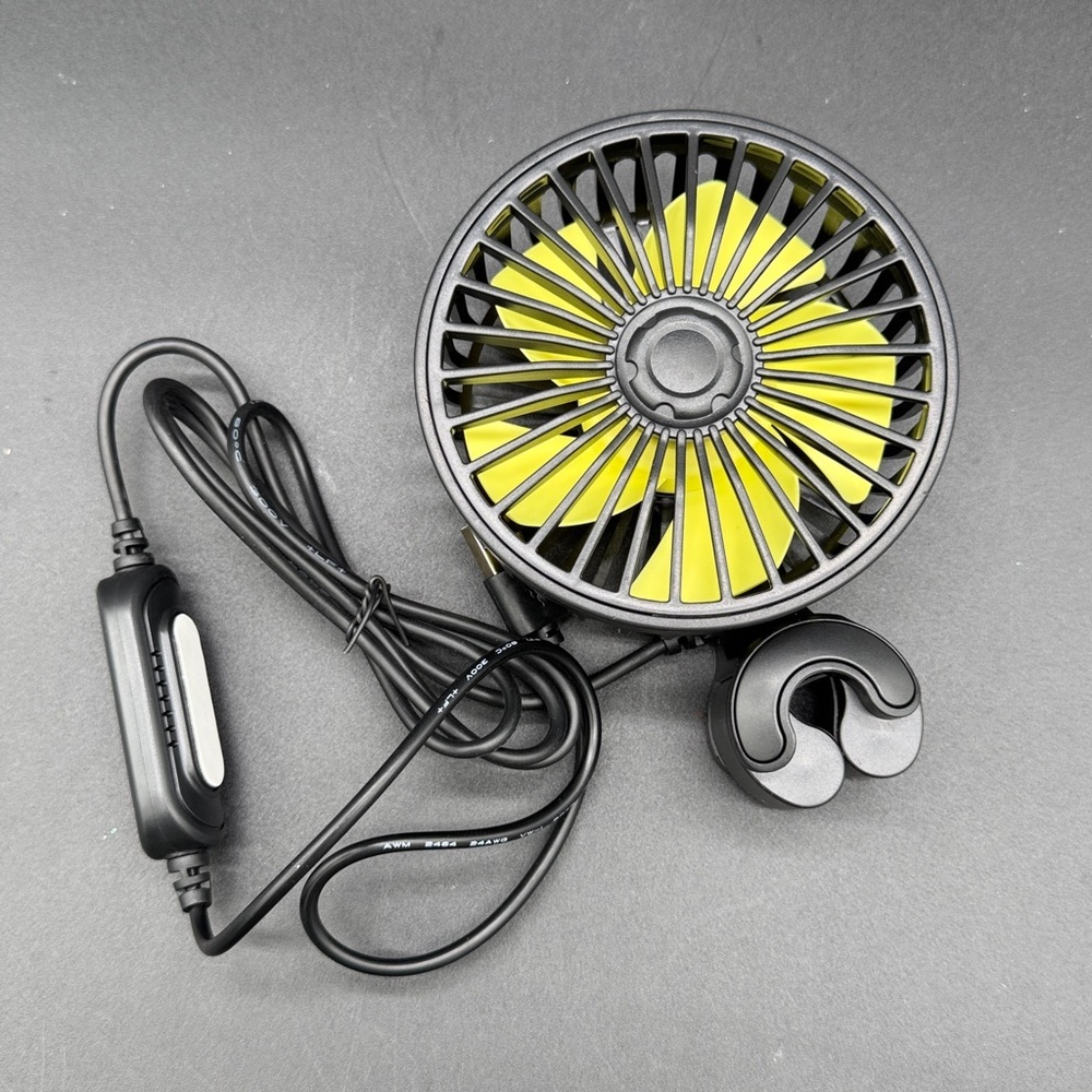 Rear Seat Fan 5 Blade Fan Headrest Post Mount USB Plug In New, Never Used - Picture 4 of 4